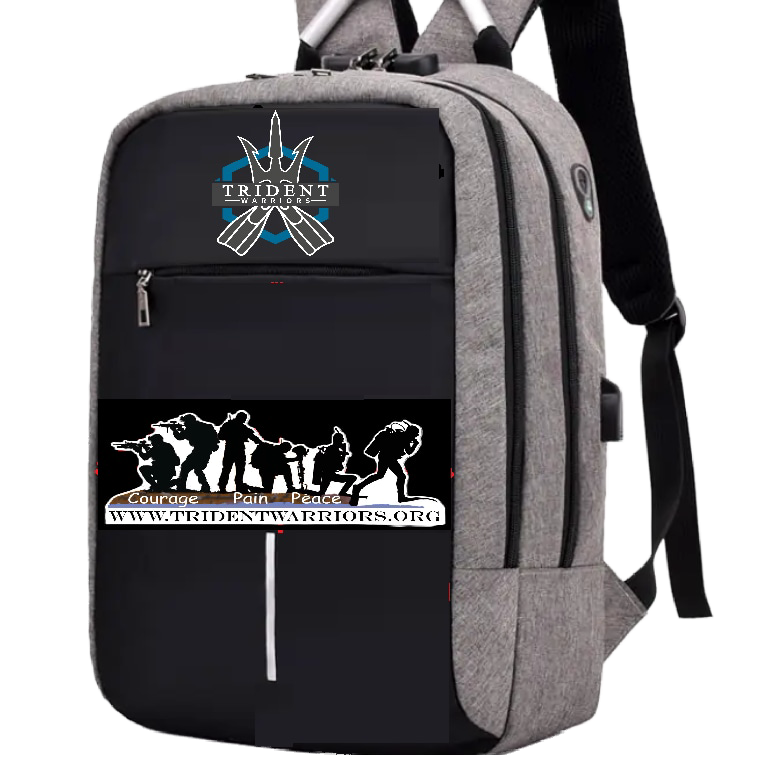 traced-Backpack With Badges