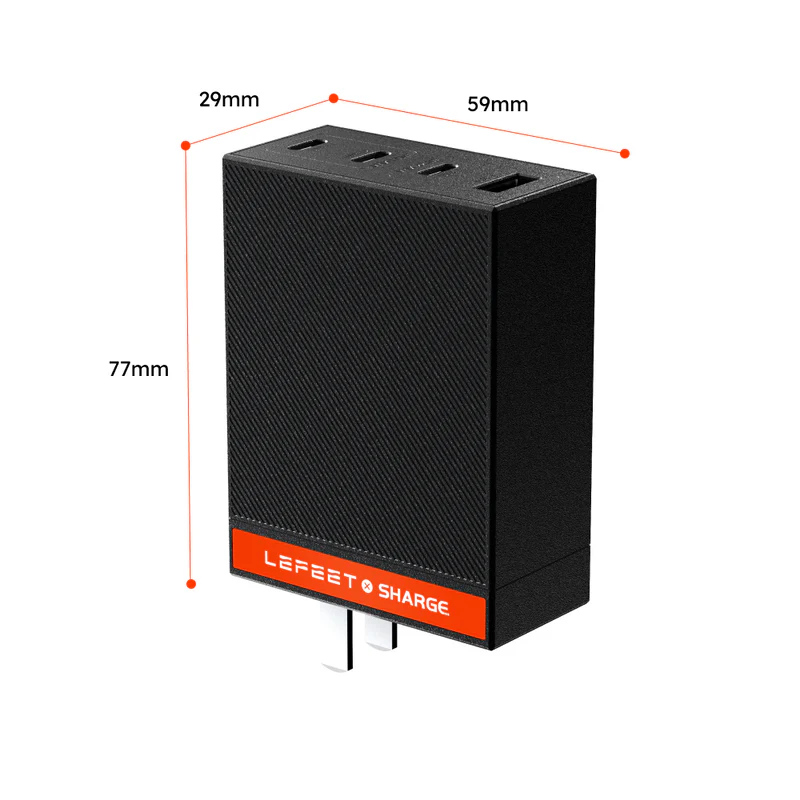 LeFeet_P1_100W USB-C Charger Dimensions